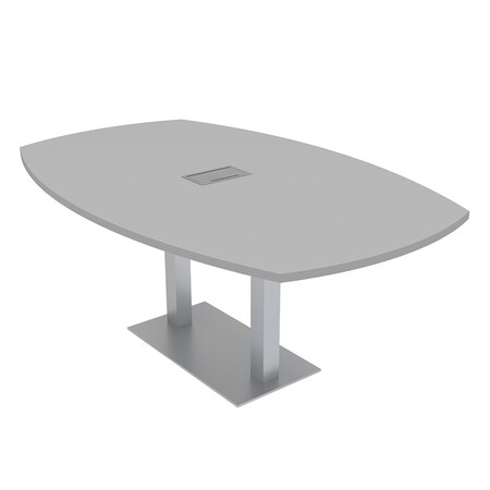 Skutchi Designs 45 in W, 72 in L, 29 in H, Engineered Wood Top, Grey HAR-ABOT-46X72-DOU-ELEC-XD01